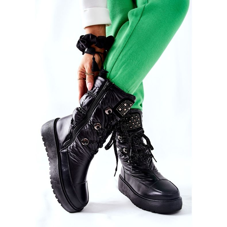 S.Barski Cizme de zăpadă negre calde pentru femei Chardonnay negru 5 S.Barski Cizme de zăpadă negre calde pentru femei Chardonnay negru 5