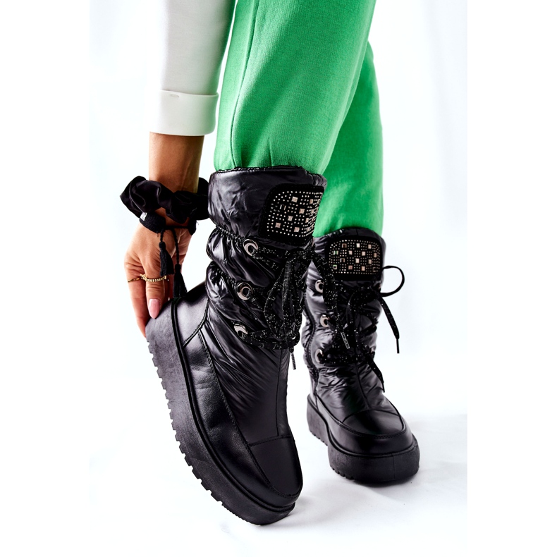 S.Barski Cizme de zăpadă negre calde pentru femei Chardonnay negru 6 S.Barski Cizme de zăpadă negre calde pentru femei Chardonnay negru 6