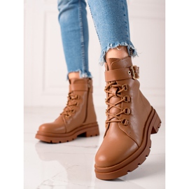 Sixth Sense Trappers eleganti cu cataramă maro 2