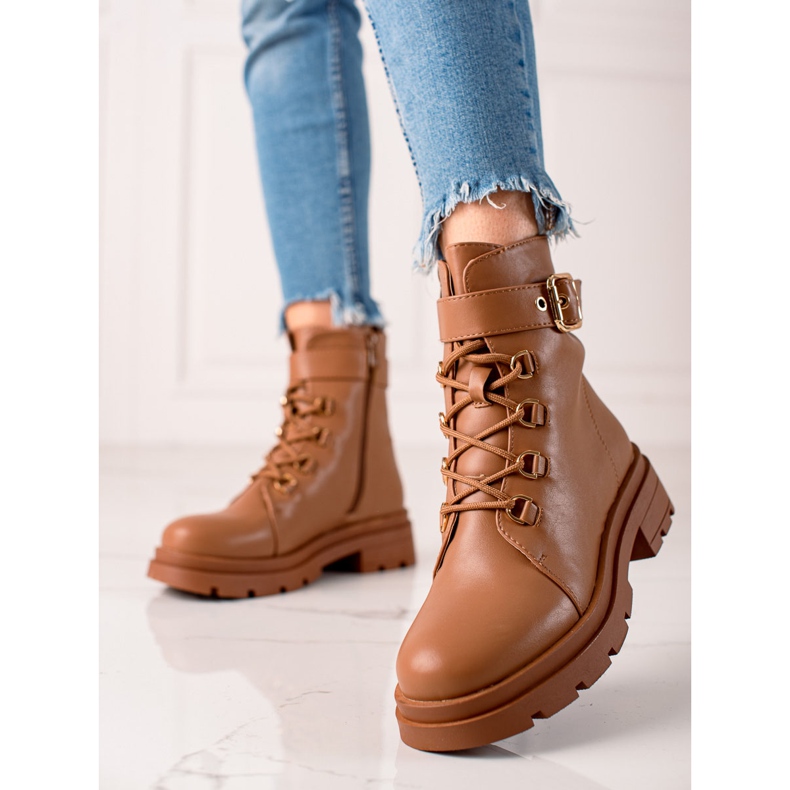 Sixth Sense Trappers eleganti cu cataramă maro 2