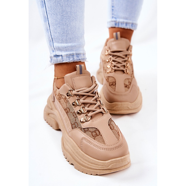 PM1 Pantofi Sport Pe Platforma Flynn Bej 2