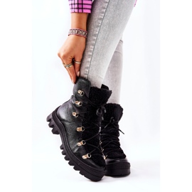 PF1 Cizme din piele caldă Negru Cateline Trappers 1
