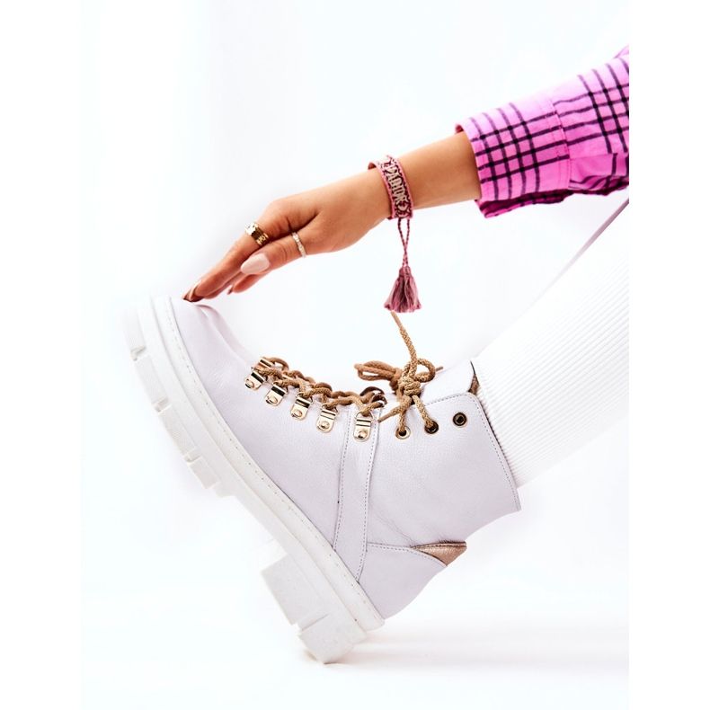 PF1 Cizme albe izolate din piele Brescia 2