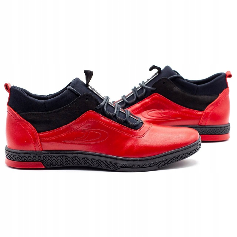 Polbut Cizme de iarnă pentru bărbați roșii K27F roșu 4