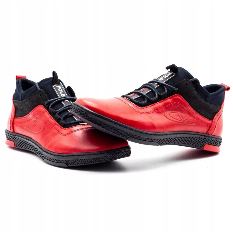 Polbut Cizme de iarnă pentru bărbați roșii K27F roșu 5