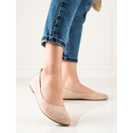 TRENDI Balerini confortabili ajurat bej 1