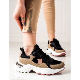 Sweet Shoes Adidași la modă bej negru roz 1