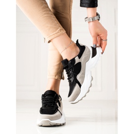 Sweet Shoes Adidași gri și negri negru 2 Sweet Shoes Adidași gri și negri negru 2