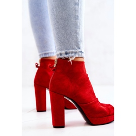 WS1 Cizme Pe un Bar Degete Deschise Red Adore roșu 4