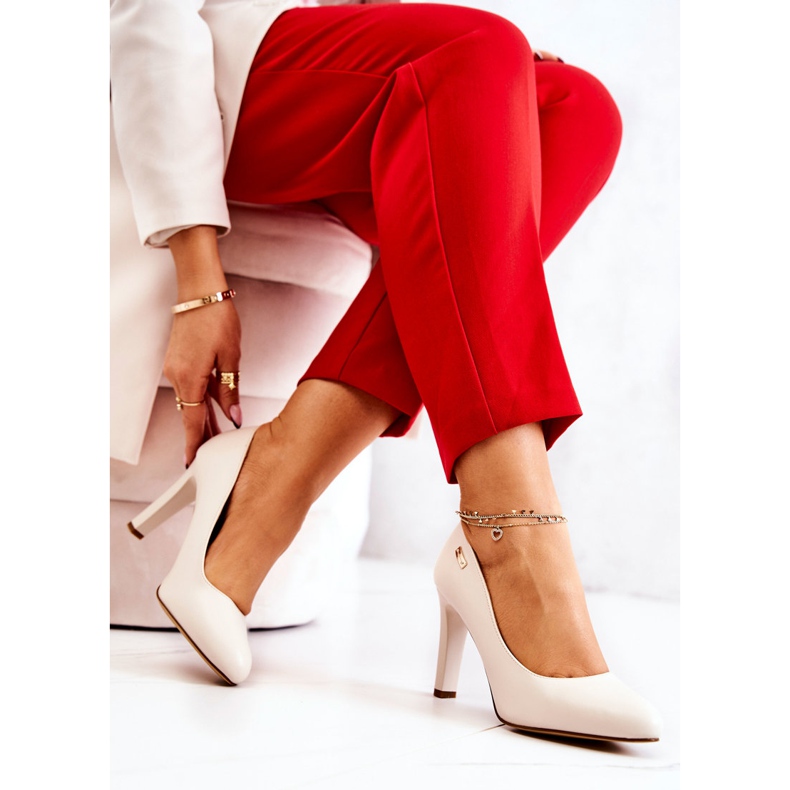 Pompe de damă cu toc Sergio Leone Bej deschis Campbell 2