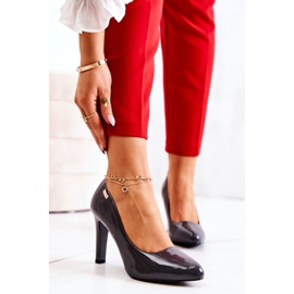 Sergio Leone Pompe de damă lăcuite pe toc, gri închis Campbell 1