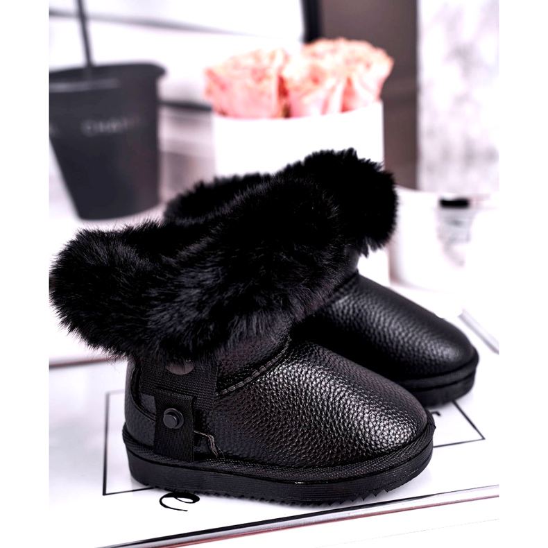 Apawwa Cizme calde de zăpadă pentru copii cu blană gri Marella 1