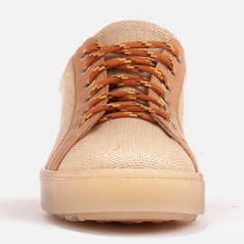 Marco Shoes Pantofi sport textile bej 1