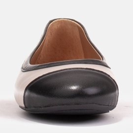 Marco Shoes Balerini comozi, cu ornamente bej negru 1