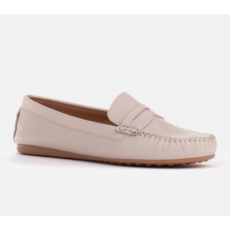 Marco Shoes Mocasini confortabili din piele moale bej 1