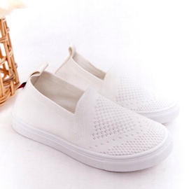 Adidași alunecați albi pentru copii Big Star HH374105 Slip-On 1