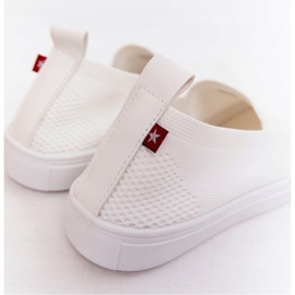 Adidași alunecați albi pentru copii Big Star HH374105 Slip-On 4