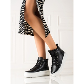 Renda Adidași Înalți Cu Piele Ecologică negru 1 Renda Adidași Înalți Cu Piele Ecologică negru 1