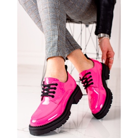 La.Fi Pantofi eleganti cu siret roz 2
