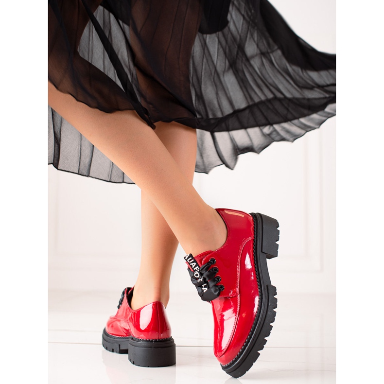 La.Fi Pantofi de modă cu șireturi roșu 2