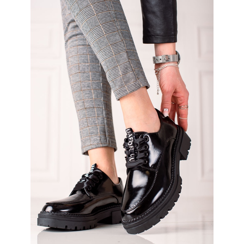 La.Fi Pantofi de modă cu șireturi negru 1