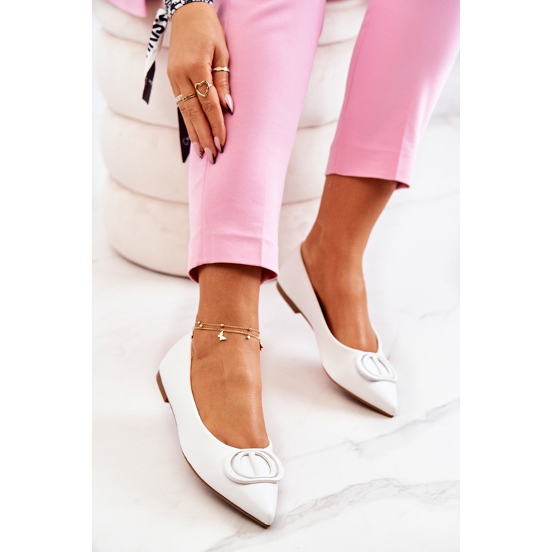 PS1 Balerini din piele din Spitz White Rachelle alb 1 PS1 Balerini din piele din Spitz White Rachelle alb 1