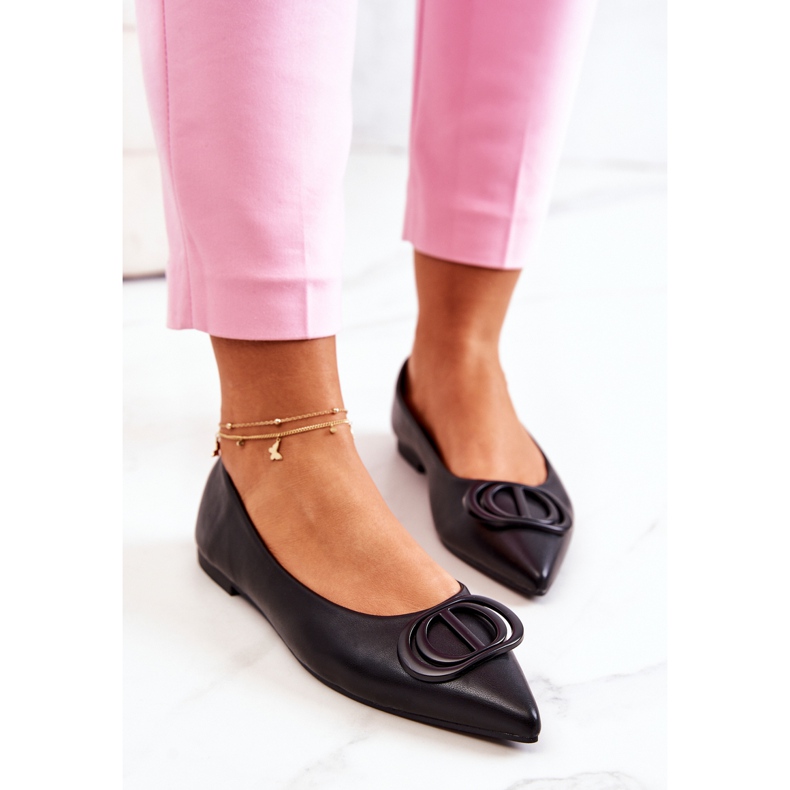 PS1 Balerini din piele din Spitz Black Rachelle negru 1