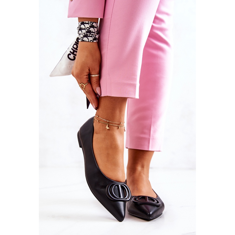 PS1 Balerini din piele din Spitz Black Rachelle negru 2