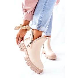 FI1 Cizme pentru femei cu decupaje Ritm bej 1