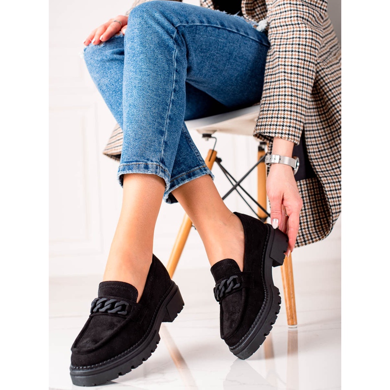 Mocasini de piele intoarsa neagra LA.FI negru 1 Mocasini de piele intoarsa neagra LA.FI negru 1