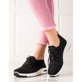 TRENDI Pantofi sport de alunecare negru 1