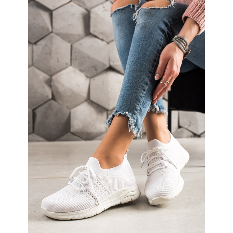 TRENDI Pantofi sport de alunecare alb 1