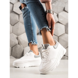 TRENDI Adidași albi argint 2