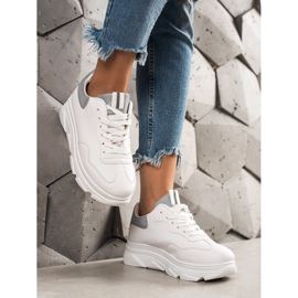 TRENDI Adidași albi argint 5
