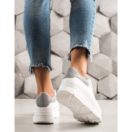 TRENDI Adidași albi argint 3