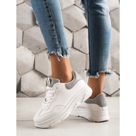 TRENDI Adidași albi argint 4