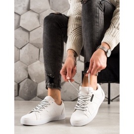 TRENDI Pantofi Sport Ușori Din Piele Ecologică alb negru 1