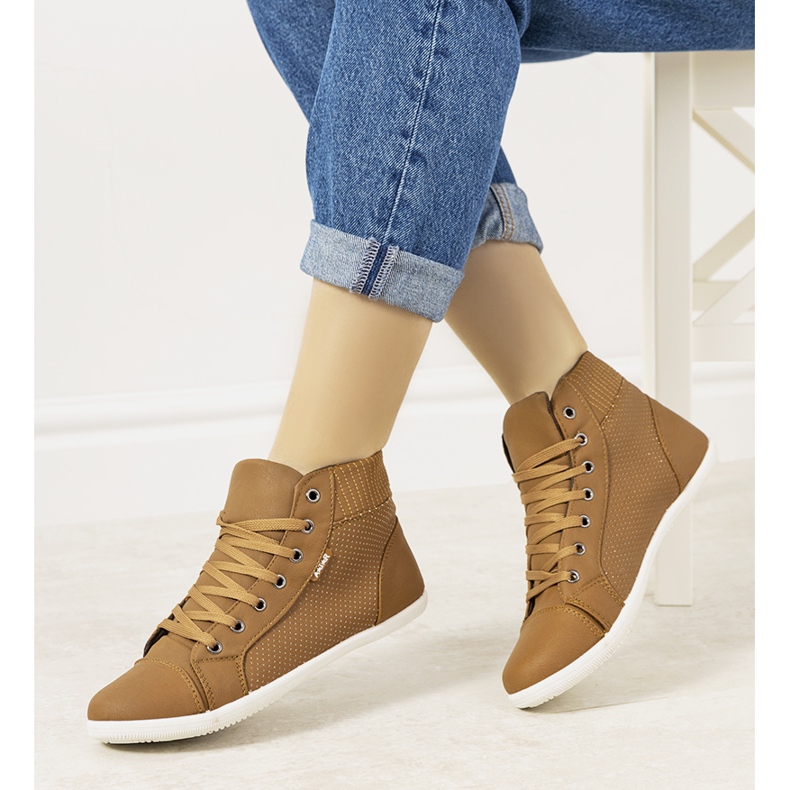 Tenisi Chartier maro până la glezne 1 Tenisi Chartier maro până la glezne 1