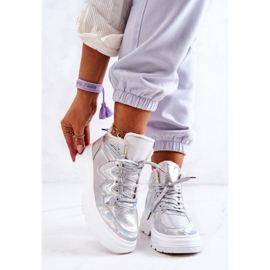 Pantofi izolați Sport Silver Joenne argint 2