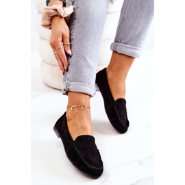 Mocasini din piele intoarsa Sergio Leone MK722 Negri negru 1