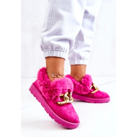 PS1 Papuci de damă cu lanț de aur Fuchsia Ardrums roz 5