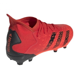Ghete de fotbal Adidas Predator Freak.3 Fg Jr FY6282 portocale si rosii 1