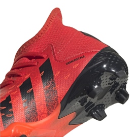 Ghete de fotbal Adidas Predator Freak.3 Fg Jr FY6282 portocale si rosii 2