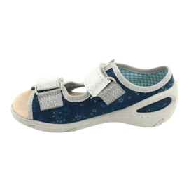 Pantofi pentru copii Befado pu 065P154 albastru marin argint 2