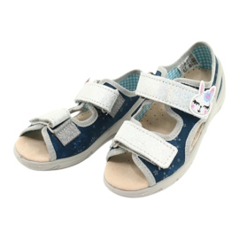 Pantofi pentru copii Befado pu 065P154 albastru marin argint 3