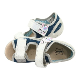 Pantofi pentru copii Befado pu 065P154 albastru marin argint 5