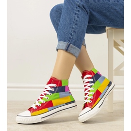 Tenisi colorați Gabby pentru glezne roșu 1