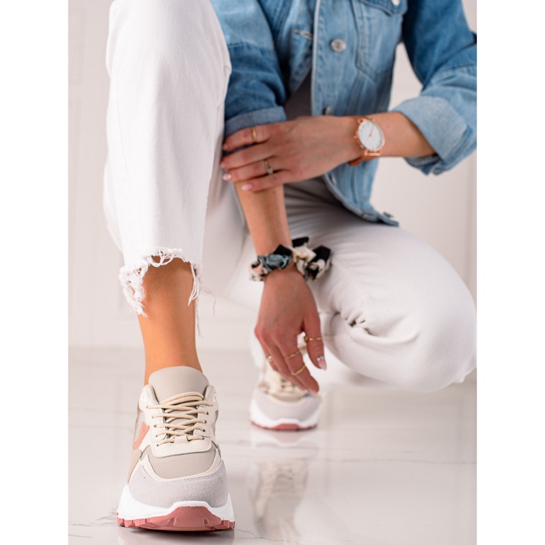 Sweet Shoes Adidași la modă bej negru 2