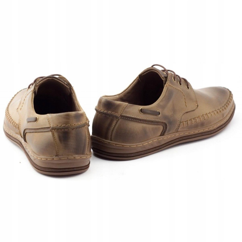 Polbut Pantofi bărbați din piele J44PŁ maro 4