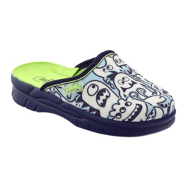 Pantofi pentru copii Befado de colorat papuci alb albastru marin albastru 1